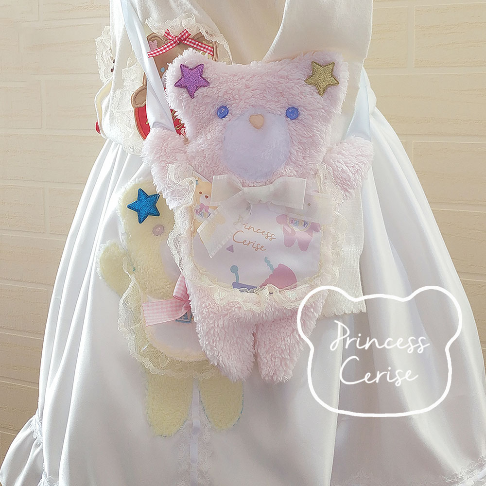 「Princess Cerise Handmade」Handmade bear baby bagハンドメイドバッグ