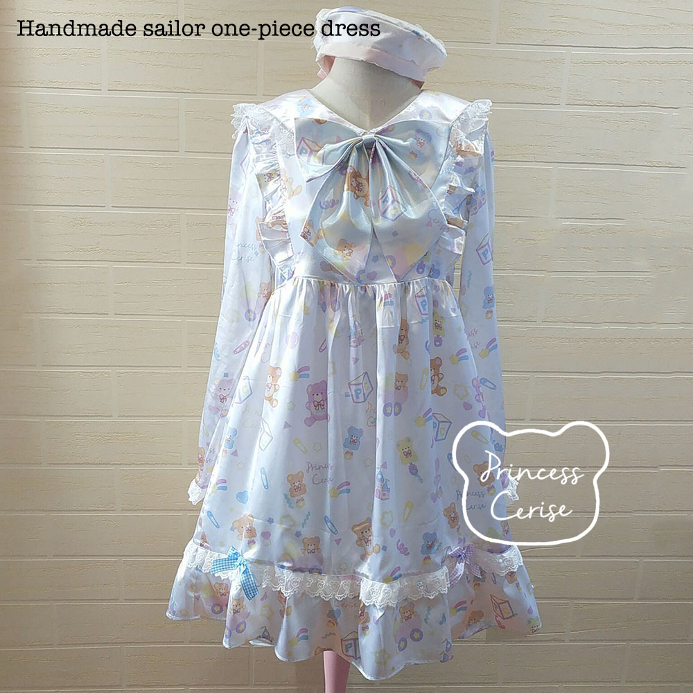 「Princess Cerise Handmade」Handmade sailor one-piece dressハンドメイドセーラーワンピース