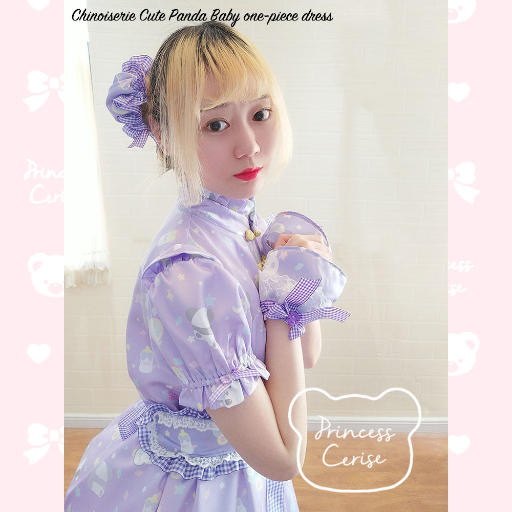 「Princess Cerise Handmade」Handmade High neck collar one-piece dressハンドメイドワンピース