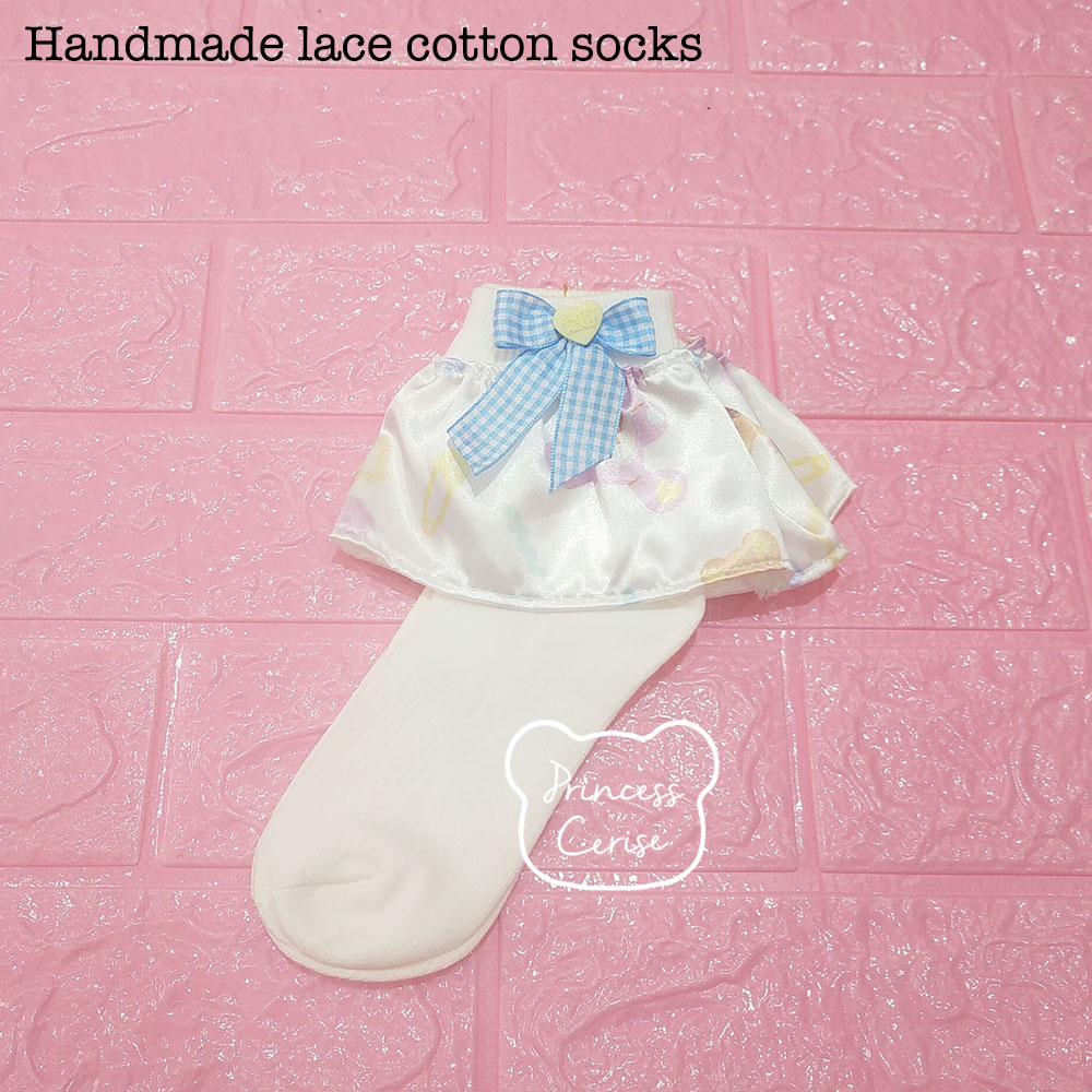 Handmade lace cotton socksハンドメイドレースコットンソックス