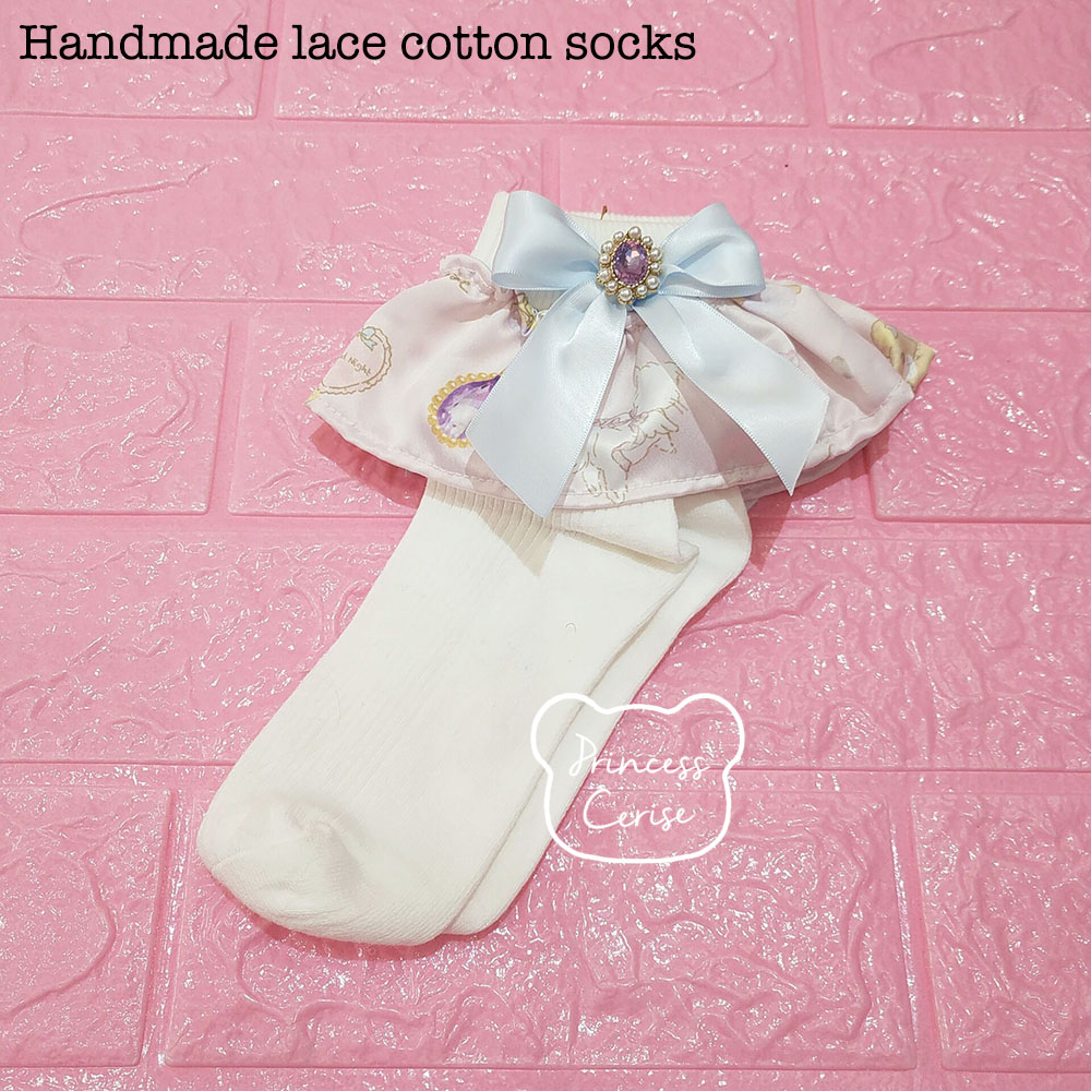 Handmade lace cotton socksハンドメイドレースコットンソックス