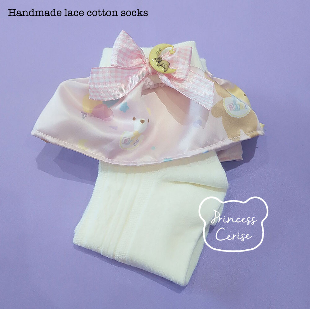 Handmade lace cotton socksハンドメイドレースコットンソックス