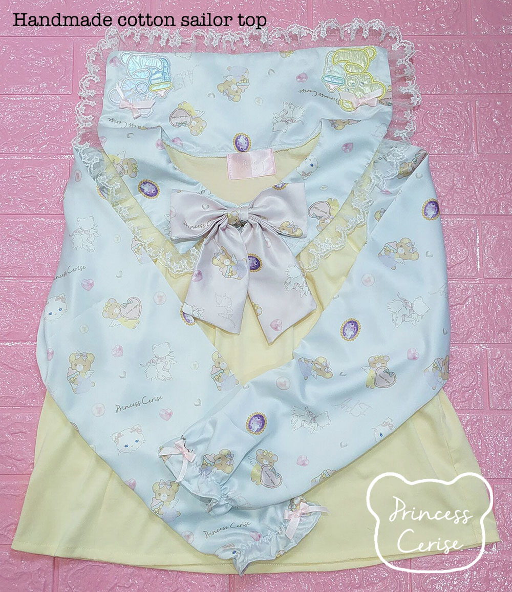 「Princess Cerise Handmade」Handmade sailor cotton topsハンドメイドトップス