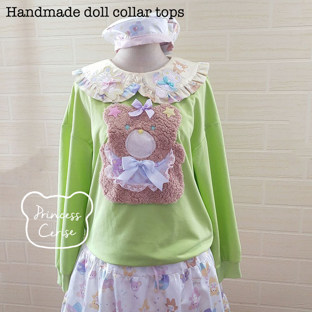 「Princess Cerise Handmade」Handmade Doll collar cotton topハンドメイドコットントップ 60383