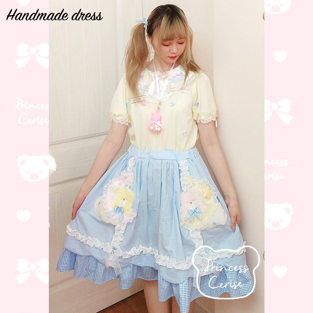 「Princess Cerise Handmade」Handmade cotton skirt ハンドメイドコットンスカート