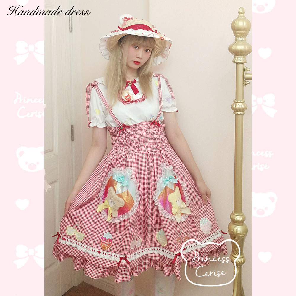 「Princess Cerise Handmade」Handmade cotton dress ハンドメイドコットンドレス