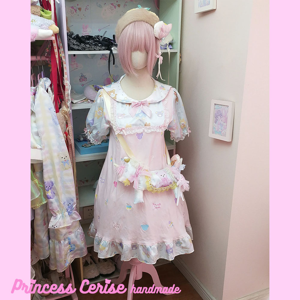 「Princess Cerise Handmade」Handmade cotton sailor one-piece dressハンドメイドセーラーワンピース 57426