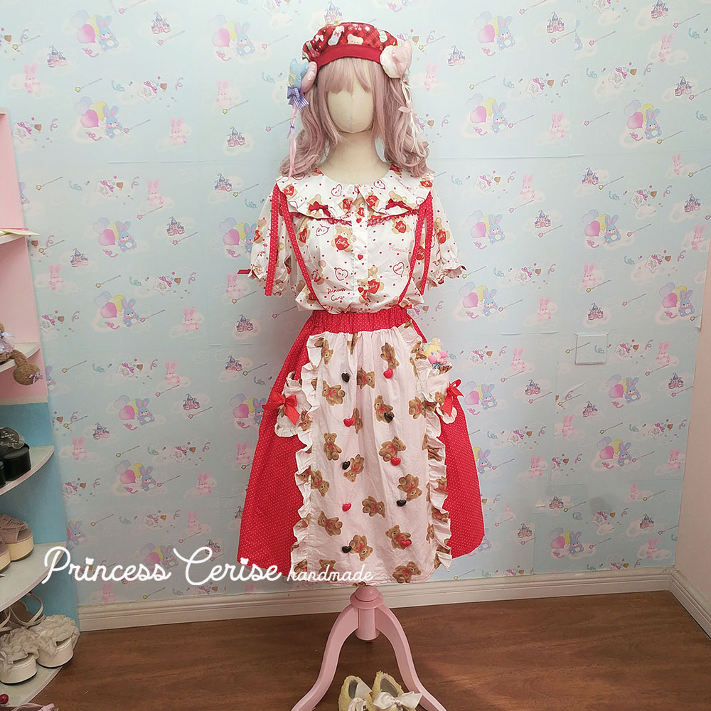 「Princess Cerise Handmade」Handmade cotton skirt ハンドメイドコットンスカート