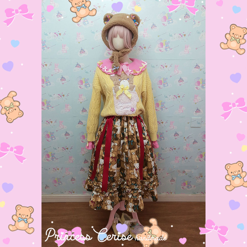 「Princess Cerise Handmade」Handmade cotton skirt ハンドメイドコットンスカート