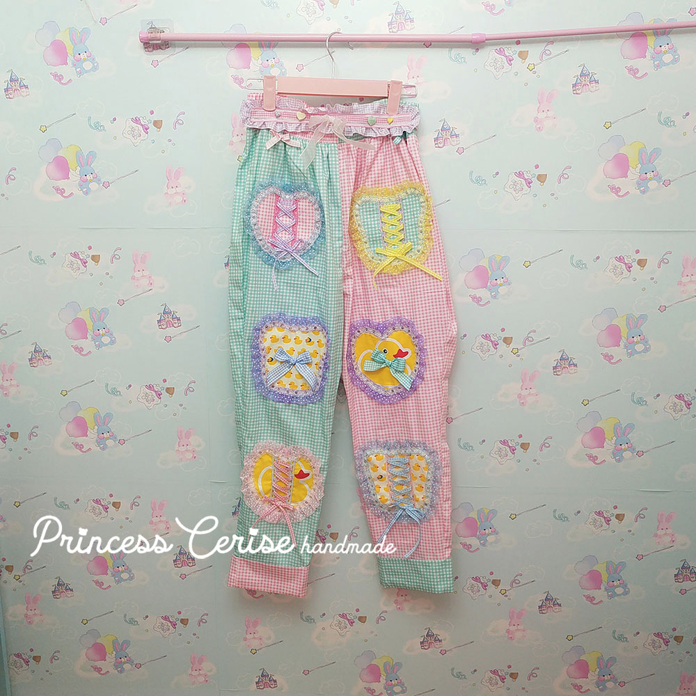 「Princess Cerise Handmade」ハンドメイドの2色可愛いパンツ Handmade pants 51588