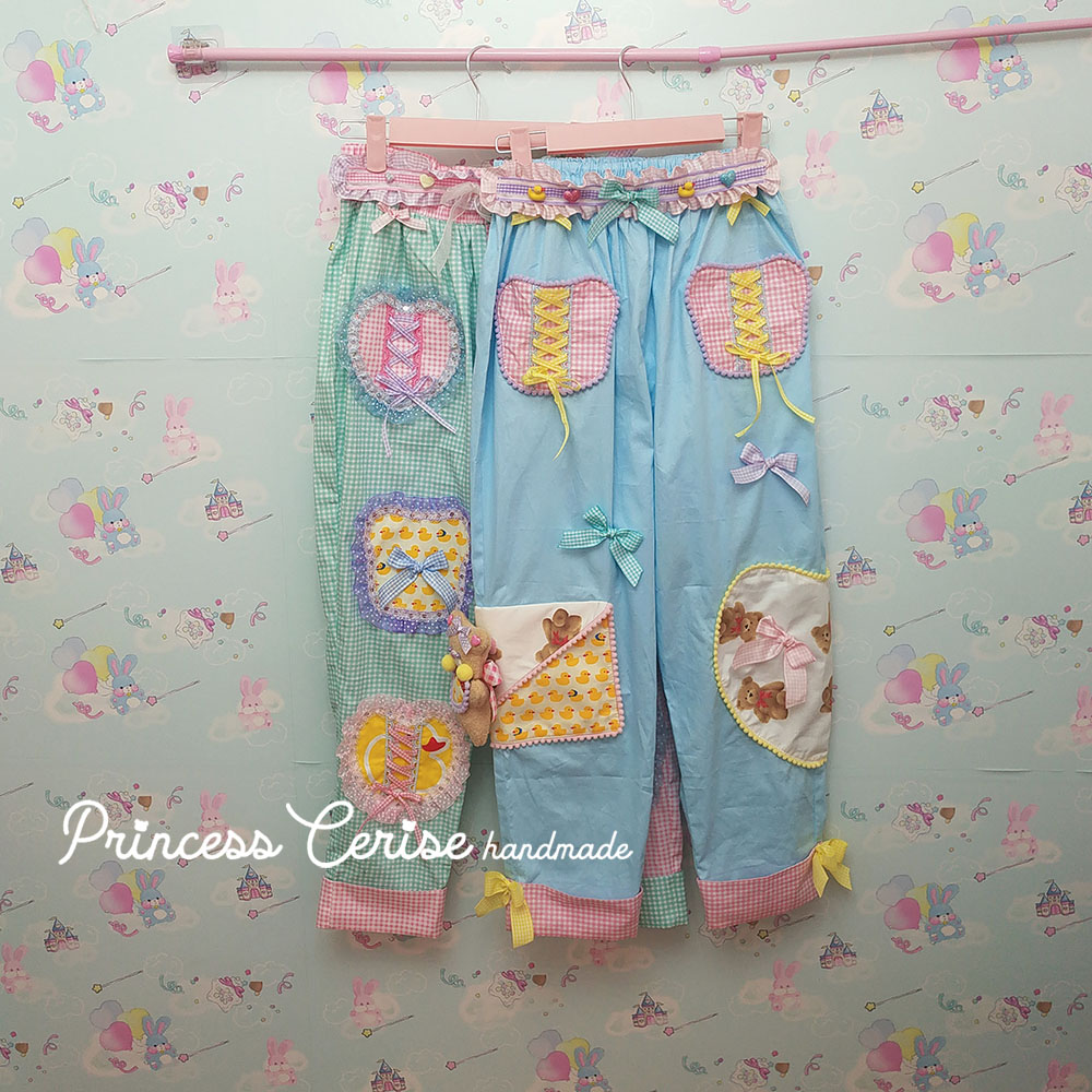 「Princess Cerise Handmade」ハンドメイドの2色可愛いパンツ Handmade pants 51588