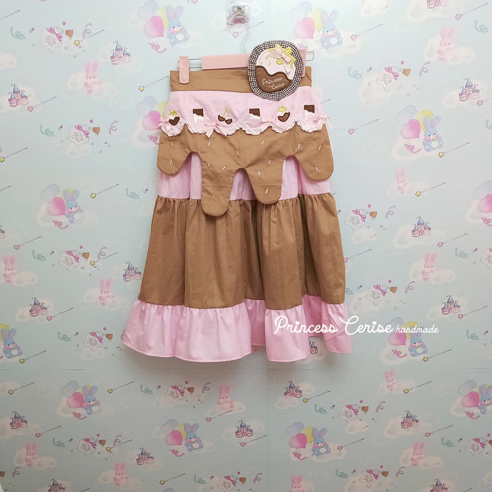 「Princess Cerise Handmade」チョコ ケーキスカートStrawberry Chocolate skirt　