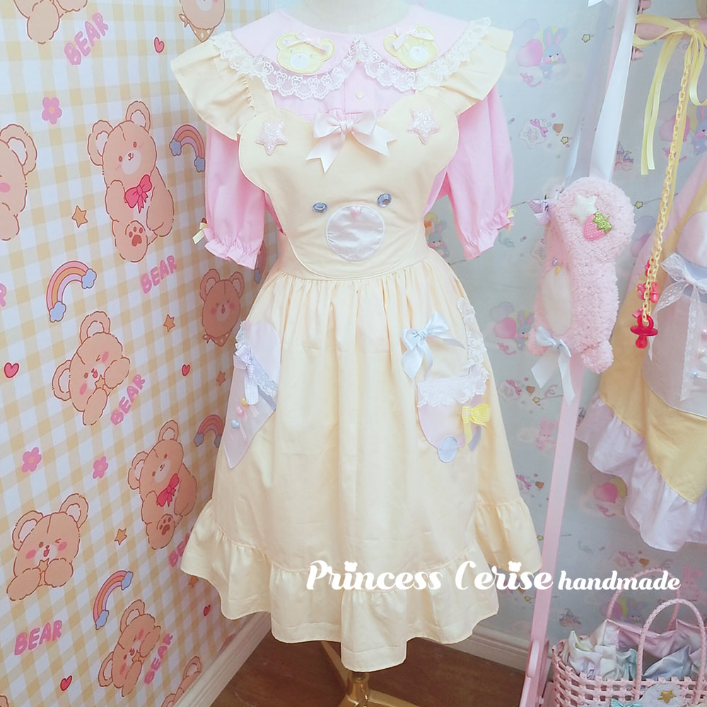 「Princess Cerise Handmade」Handmade cotton dress ハンドメイドコットンドレス