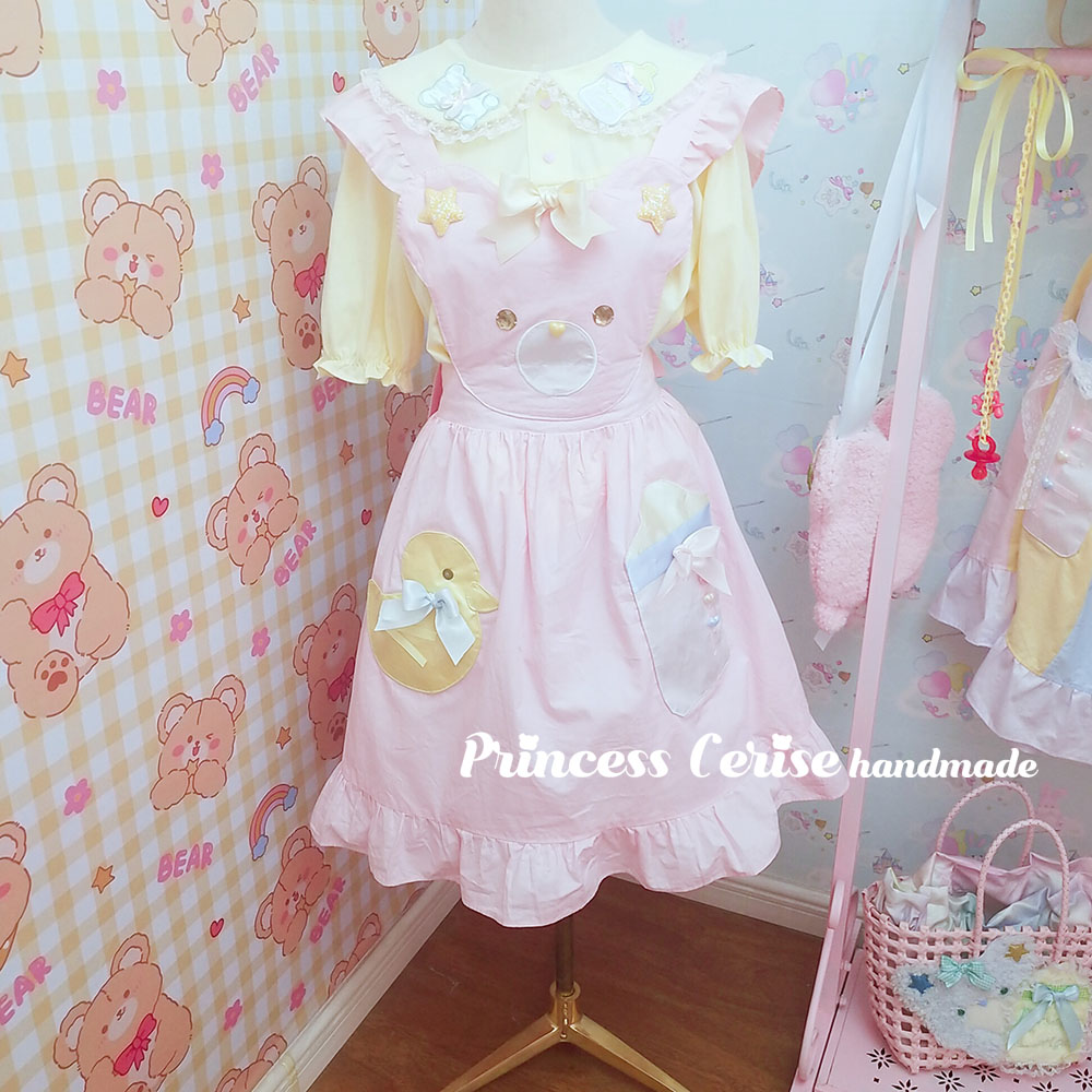 「Princess Cerise Handmade」Handmade cotton dress ハンドメイドコットンドレス