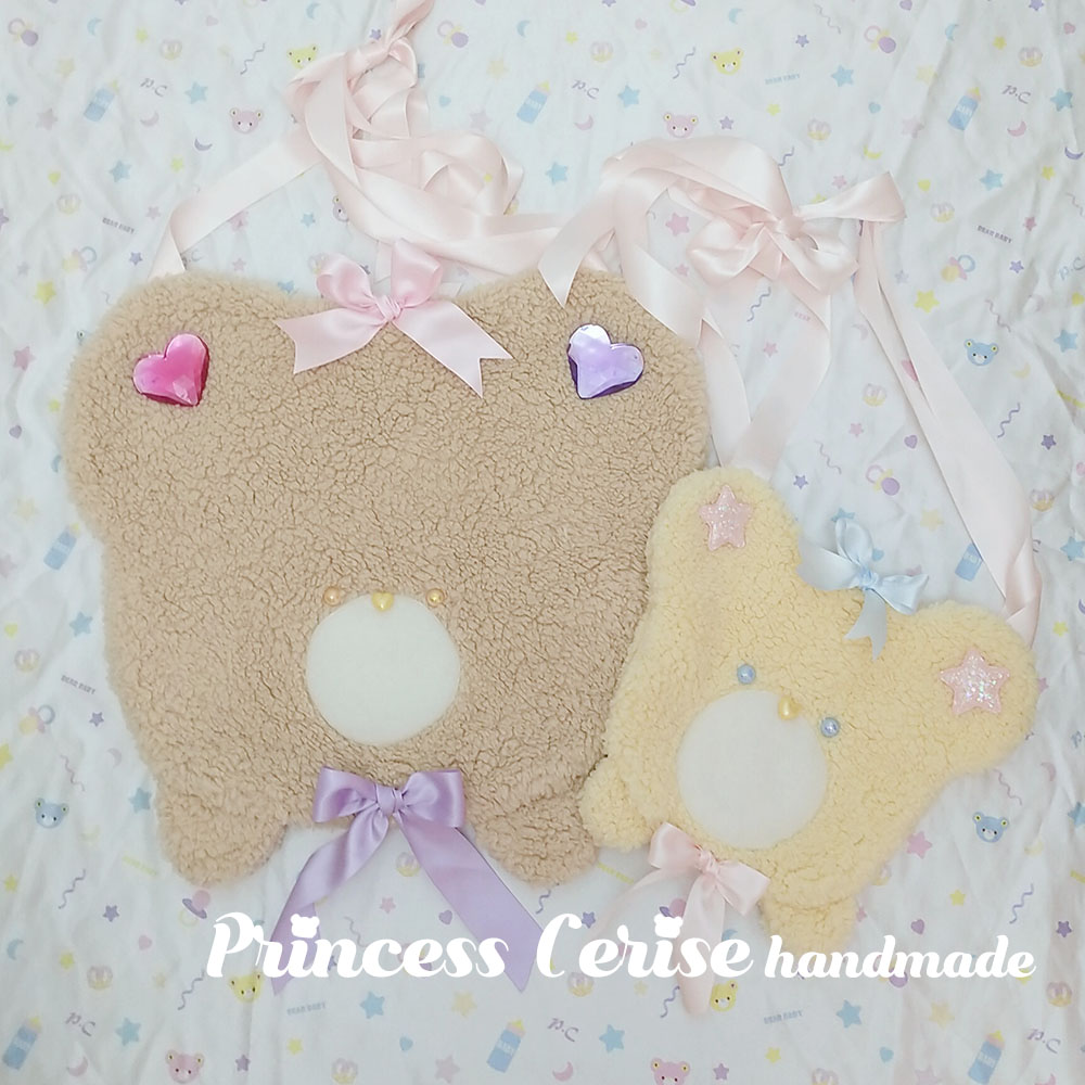 「Princess Cerise Handmade」Handmade bear baby Large bagハンドメイドバッグ