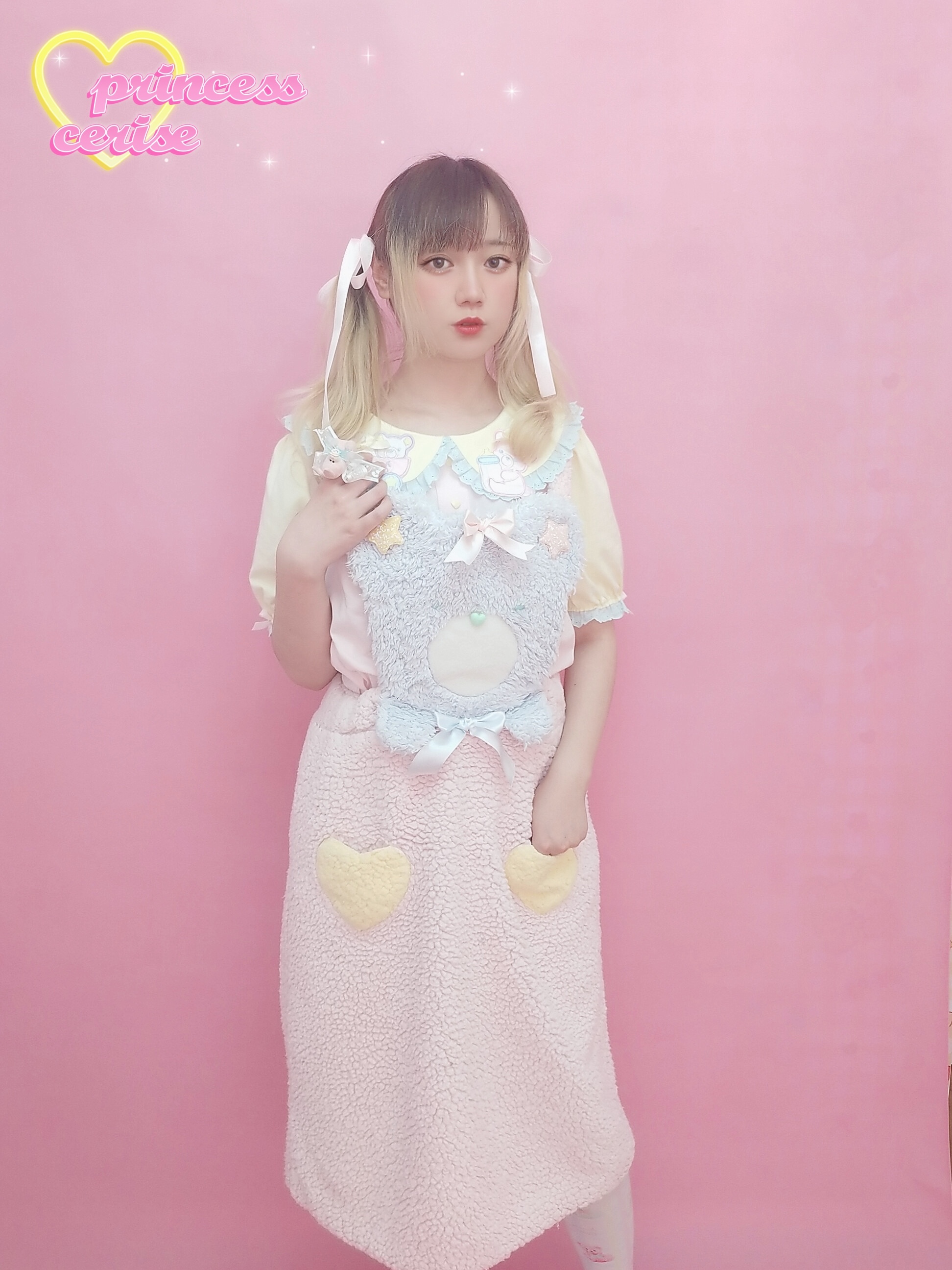 「Princess Cerise Handmade」 ハンドメイドくまドレス bear plush dress  27636