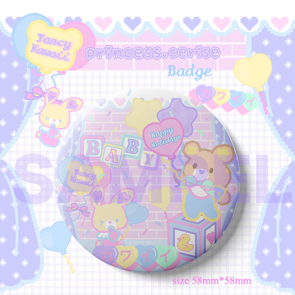 【Happy Holidays】缶バッジ Badge